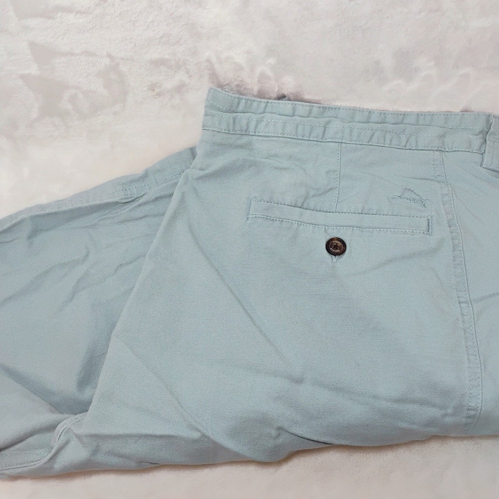 Tommy Bahama Mens 42 Cargo Shorts Light Blue Cotton Tencel Stretch Q